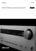 Arcam AVR-280 - Owners Manual1